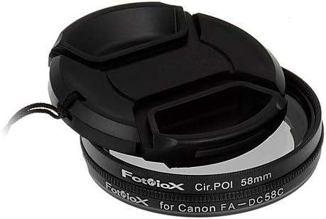 Fotodiox 58mm Filter (UV, CPL, Soft Diffuser) Kit + Filter Adapter + Lens Cap for Canon Powershot G1x, G1 X Camera