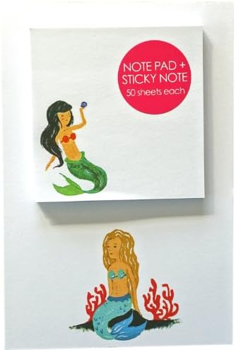 Kate Grenier Designs Mermaid Note Pad and Sticky Note Set