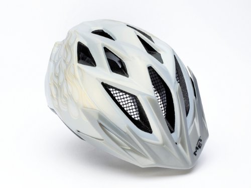 MET Kinder Helm MTB Crackerjack, weiss-flamme, 52-57cm Preisvergleich