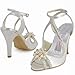 Elegantpark Women High Heel Pumps Peep Toe Pearls Straps Evening Prom Bridal Wedding Sandals