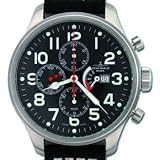 Mens Zeno Pilot Oversized Tri-Compax Classic Chronograph Power Reserve Ref. 8557 TVD PR-BK by Zeno