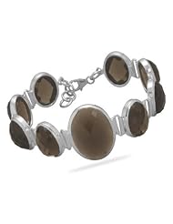 7.5"+.5" Faceted Smoky Quartz Bracelet