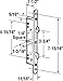 Prime-Line E 2192 7/32 In. Square Drive Multi Point Sliding Door Mortise Latch (Single Pack)