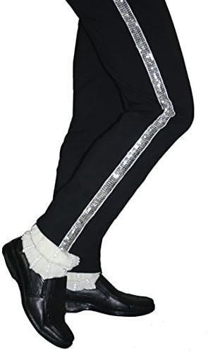 Michael Jackson Billie Jean Pants Costume with Sock (XXXL, black)