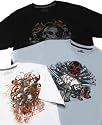 Marc Ecko Cut & Sew All In, Scratchboard Skull & Skull Repeat Tees