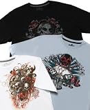 Marc Ecko - Marc Ecko Cut & Sew All In, Scratchboard Skull & Skull Repeat Tees