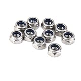 【ノーブランド品】10個 M6ステンレス鋼 A2 nyloc ナイロン ロック ナット ボルト ねじ ナイロンナット