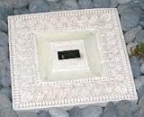 Solar Lighted Step Stone - Ivory Square