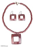 Copper jewelry set, 'Modern Nostalgia' 0.2 W 17.3 L