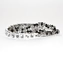 Braille Jewelry Alphabet Bracelet with Two Czech Crystal Companion Bracelets