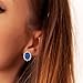 Sterling Silver Oval Created Sapphire/Tanzanite/Mystic Topaz Princess Diana/Kate Middleton Earrings