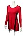 SJSP Women 3/4 Sleeve Colorblocked Detailed Round Neck Tunic Top
