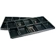 2 Black 10 Slot Watch Jewelry Travel Display Tray Inserts