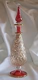 Egyptian Perfume Bottle Mouth/Hand Blown Weddings / Favors / Gifts - Color: Red - (EPB-006RE)