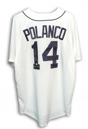Placido Polanco Autographed/Hand Signed Detroit Tigers White Majestic Baseball Jersey with ALCS MVP