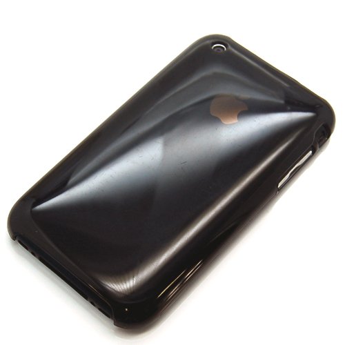 Rix iJacket iPhone 3GS/3G用 カラーシールド フルサイズ液晶保護フィルム付属 クリアブラック RX-IPCCPH2CB