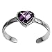 Sterling Silver Fashion Toe Ring - Heart with title=