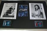 Lance Henriksen & Sanaa Lathan autographed AVP 8x10 photos framed with costume cards