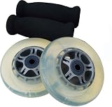 CLEAR Replacement Razor Scooter WHEELS - BEARINGS - GRIPS