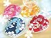 Flip Flop Coasters with Tropical Flowers Design (pack of 4 - mixed colors)