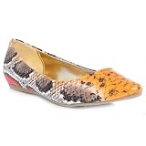 Miss ME MUSE-1B Colored Snakeskin Flats