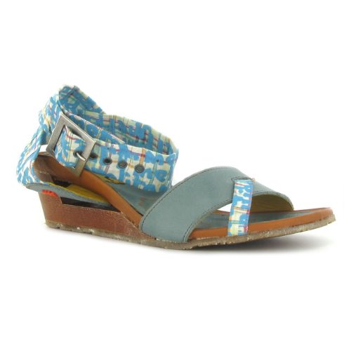 Art Shoes Vitra 844 Blue Leather Womens Sandals