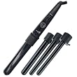 CORTEX 4P CURLING IRON SET .5" .75" 1.25" 1.5" BLACK