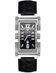 Aqua Master Mens or Womens Flex Bicycle Diamond Watch, 2.75 ctw in black leather and black dial