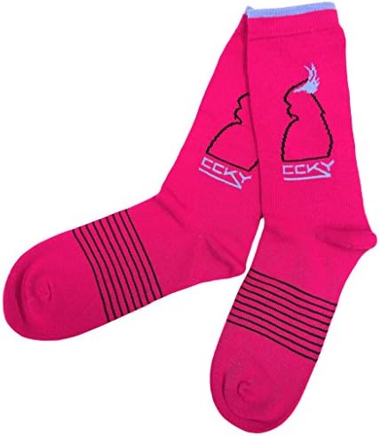 CCKY Australian Stripe Women Cotton Rich 1/4 Crew Sock-Basic Fuschia (Sz 5-8)