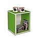 Way Basics Cube Plus Cubby Organizer (Tool-Free Assembly and Uniquely Crafted from Sustainable Non Toxic zBoard Paperboard), Green