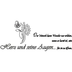 WANDTATTOO f469 Spr�che & Zitate "Der Mensch kann Wunder..." 80x33 cm wei� -