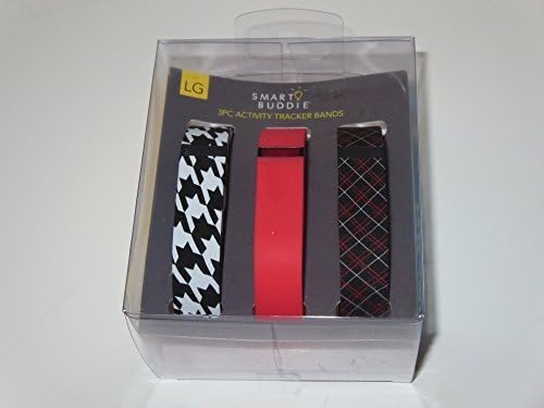 Smart Buddie 3-Piece Activity Tracker Bands for Use with FITBIT FLEX (Large)