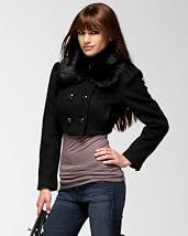 Cropped Double Breasted Wool Jacket