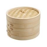 Bamboo Steamer Two Tiers 8in #W15-8