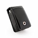 Tuff-Luv leather digital camera / Mini Camcoder flip Case - Black (Size: L)
