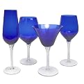 Braid Stemware Collection - Cobalt Blue