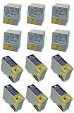 Take4Less 12-pack S020187 S020191 (6B+6C) Compatible Ink Cartridges for Epson Stylus Color 440 460 640 660 670 Photo 750 Photo 1200