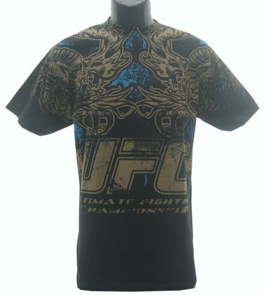 Childrens Toyshop  Sporting Goods : UFC "Dragon Logo" Belt Print Mens T-shirt