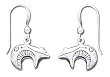 Solid Sterling Silver Heartline Bears Southwest Earrings