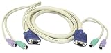 Cables To Go - 21956 - 6ft 3-in-1 Universal Hi-Resolution PS/2 KVM Cable HD15 VGA M/F