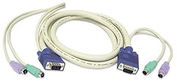 Cables To Go - 21956 - 6ft 3-in-1 Universal Hi-Resolution PS/2 KVM Cable HD15 VGA M/F
