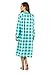 Casual Nights Women's Plaid Long Nightgown Long Sleeve Zip Up Lounger Dress