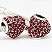 Babao Jewelry Sparkling Sweet Heart Ruby Red CZ Crystal 925 Sterling Silver Bead fit Pandora Style European Charm Bracelets