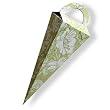 Green Toile - Icicle Shaped Favor Boxes (set of 6)