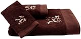 Pure Fiber Opulence Bamboo-Derived Rayon Winter Dragon Fly Towel Set, Chocolate