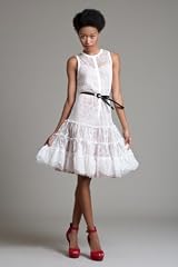 BL3169 White Fit And Flare Party Dress