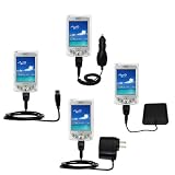 Road Warrior Kit for the Mio Technology 339 includes a Car & Wall Charger AND USB cable AND Battery Extender - Gomadic Brand w/ TipExchange Technology