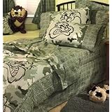 Looney Tunes TAZ Camouflage - Bedskirt / Dust Ruffles - Twin Bed