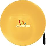 Exercise Ball for Yoga Fitness Pilates Sculpting (Yellow, 55 cm)