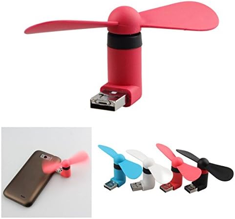USB Phone Fan Mini Portable Cooler Choigle New 2 in 1 USB Micro Phone Fan 2016 Portable USB /Micro Phone Mini Fan with Two Leaves Two Ports for Android Phone Samsung HTC LG Computer Power Bank Green